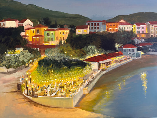 New painting : Assos restaurant at night