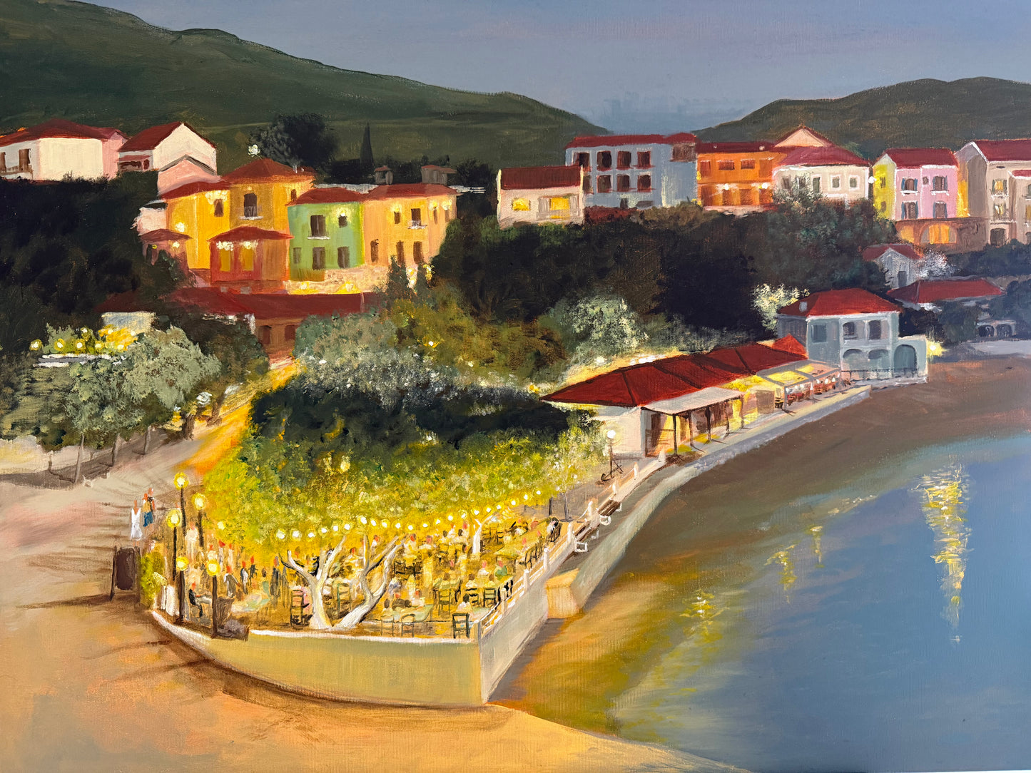 Assos Restaurant by night
