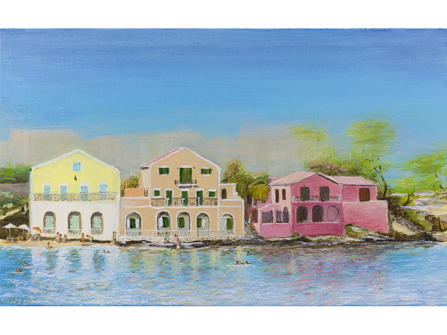 Les trois maisons de la plage d'Assos