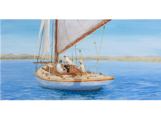Classic Yacht on Ionian Sea