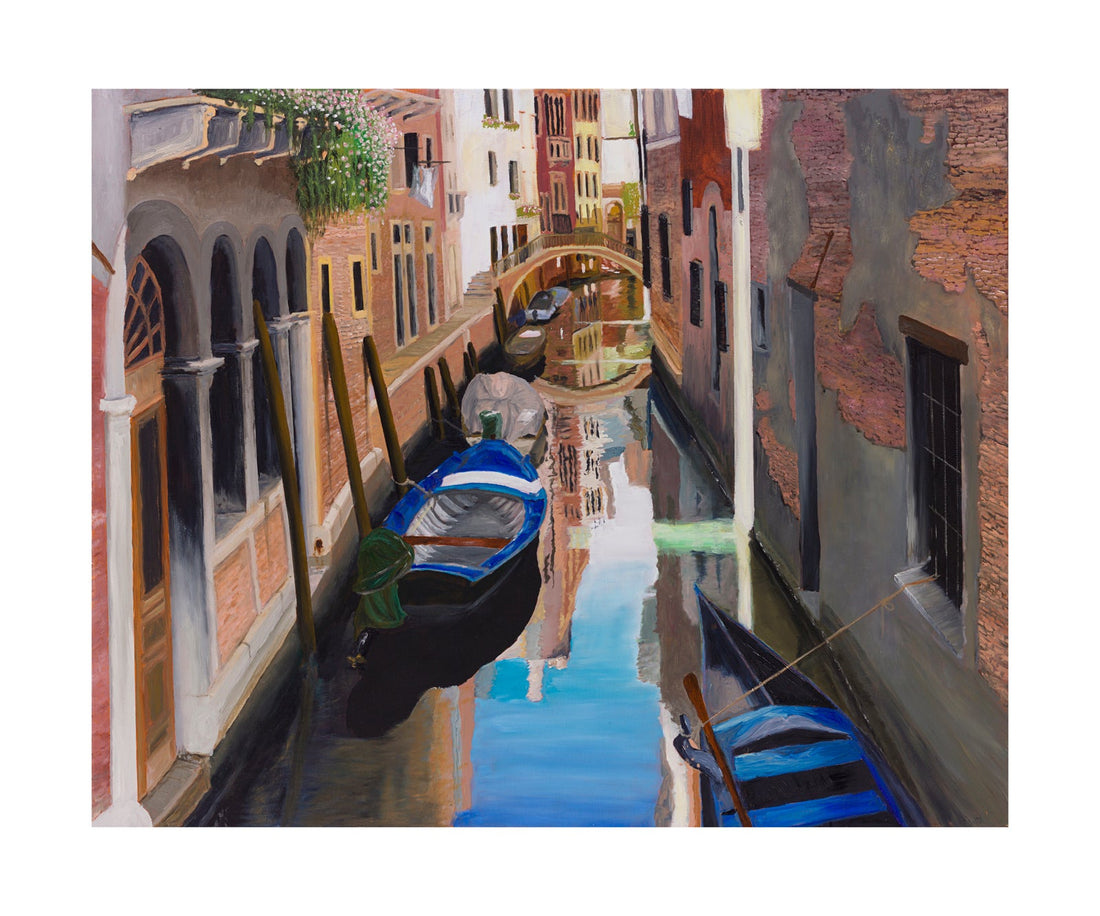 New painting Venice the canal of the two towers